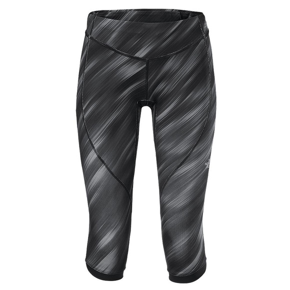 The North Face Crop Leggings Women’s Size M Black Grey Capri Tight Running Pant - Picture 7 of 9